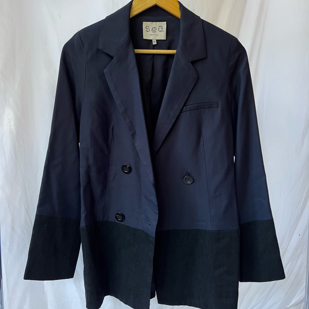 Sea New York Women's Two-Tone Navy and Black Blazer